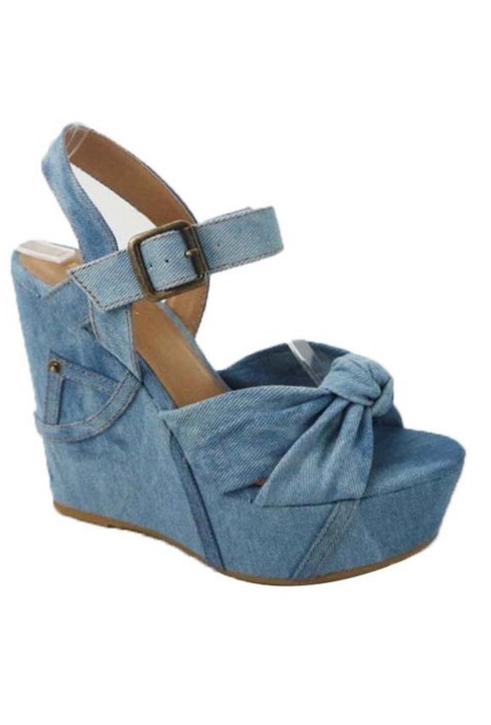 Country Denim Wedges